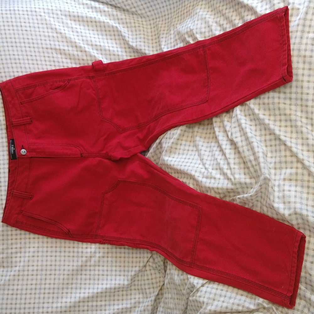 Forever 21 men's red canvas pants 33" x 30"